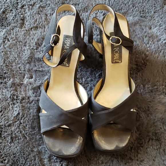 Prima Royale Black platform heels Size 8.5 - Picture 1 of 7